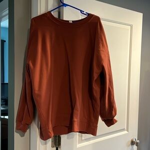Lululemon burnt orange oversized crewneck